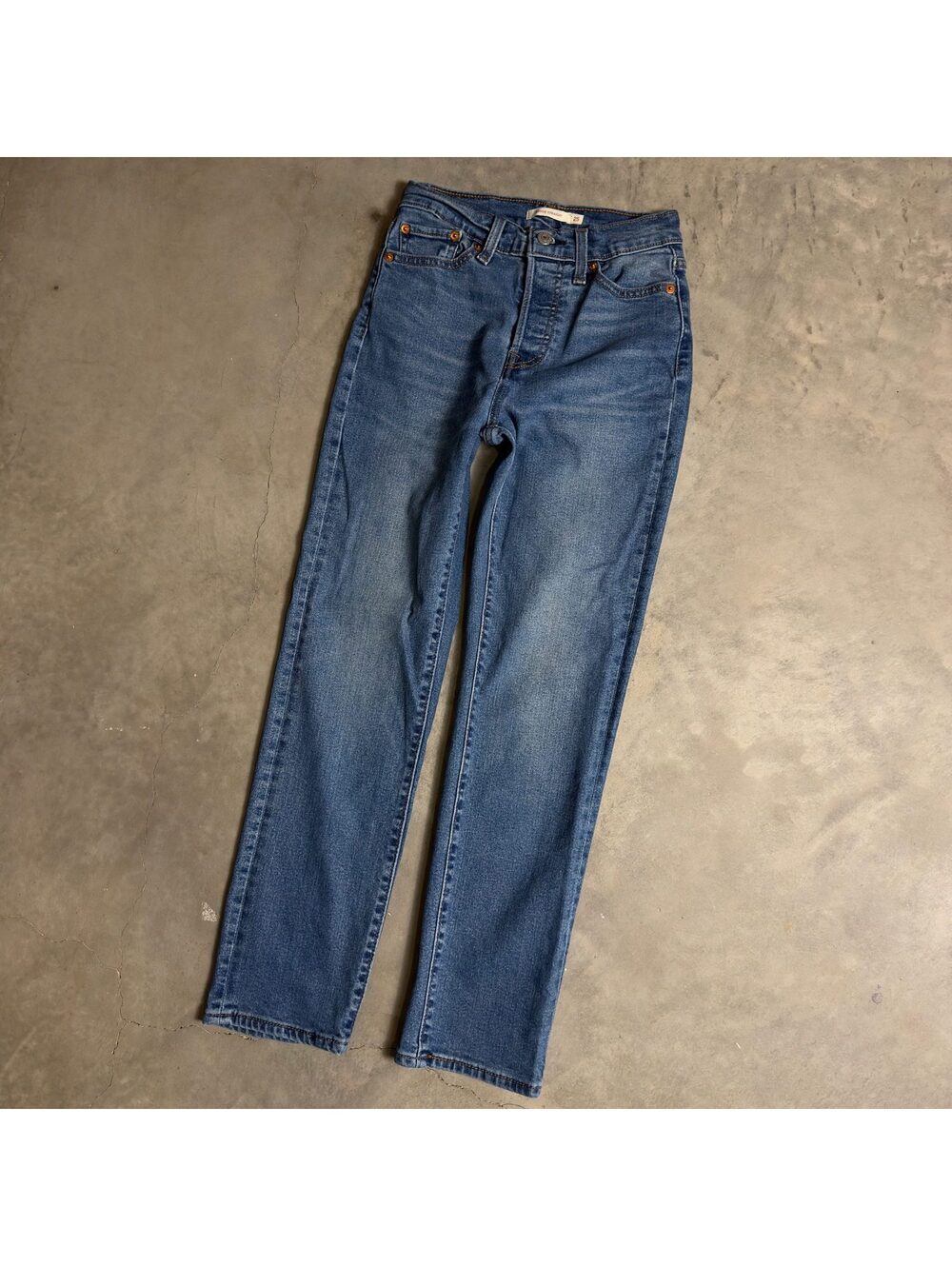 Levi's Wedgie Straight Jeans Womens 25x28 Blue